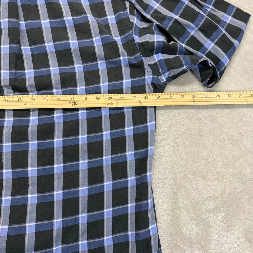 VTG Ralph Lauren Golf Shirt Men Mediium Plaid Tilden Fit Casual Button Up Preppy - Picture 10 of 11